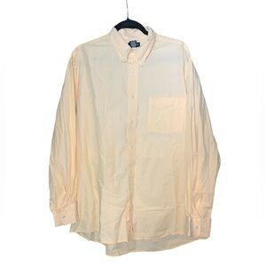 Structure Mens Yellow 100%‎ Cotton Button Up One Pocket Dress Shirt Size XL